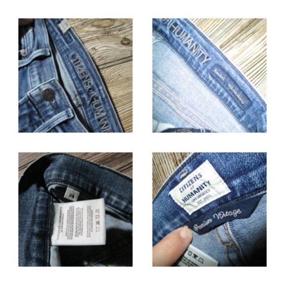 Lot of 2 Citizens Of Humanity Rocket High Rise Skinny Jeans Womens Size 24 - Picture 3 of 14